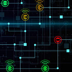 battery-less sensors, illustration