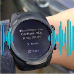 SoundWatch with soundwave illustration