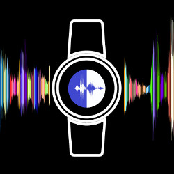 watch and soundwaves, illustration