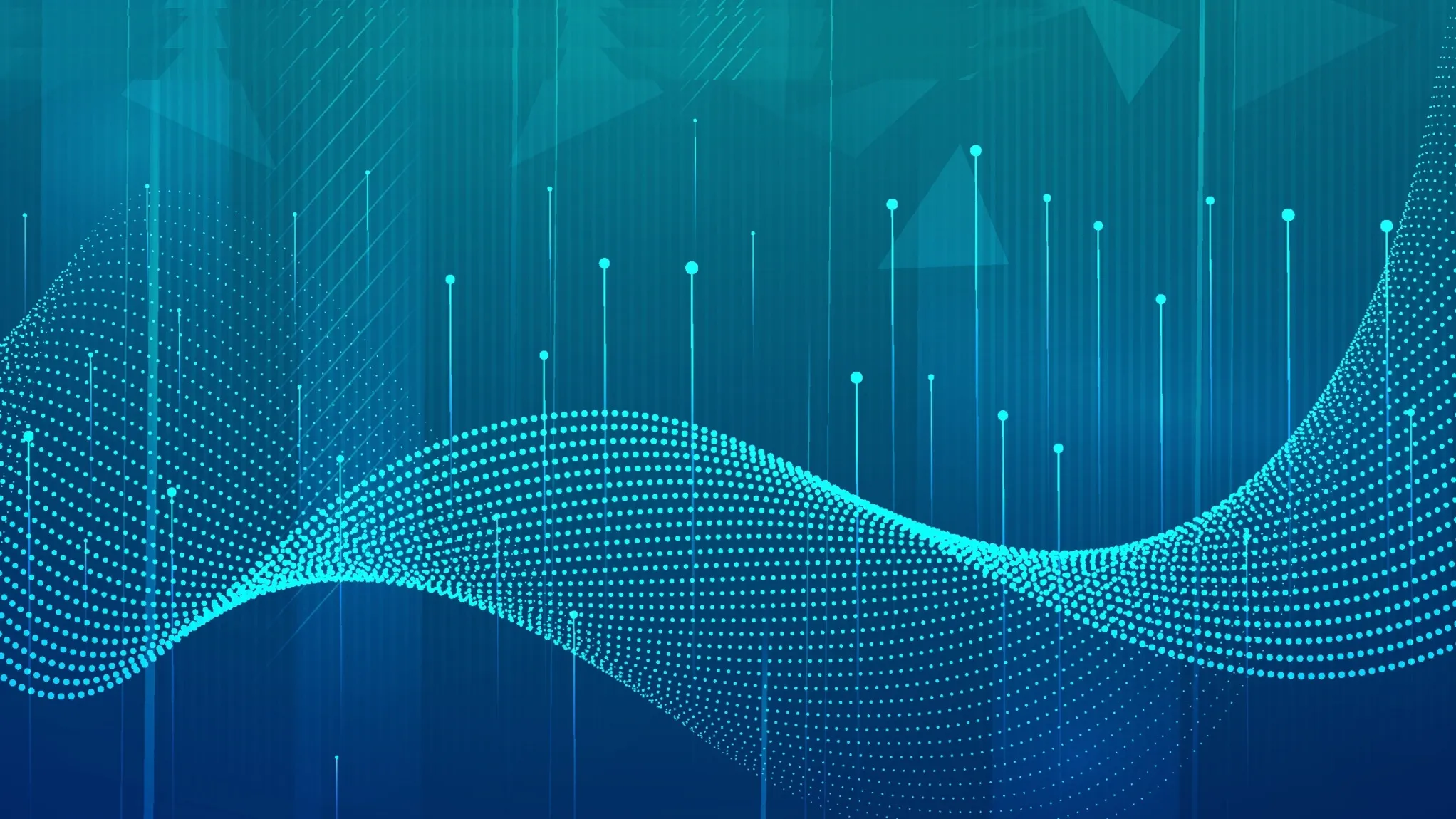digital wave and points of light, illustration
