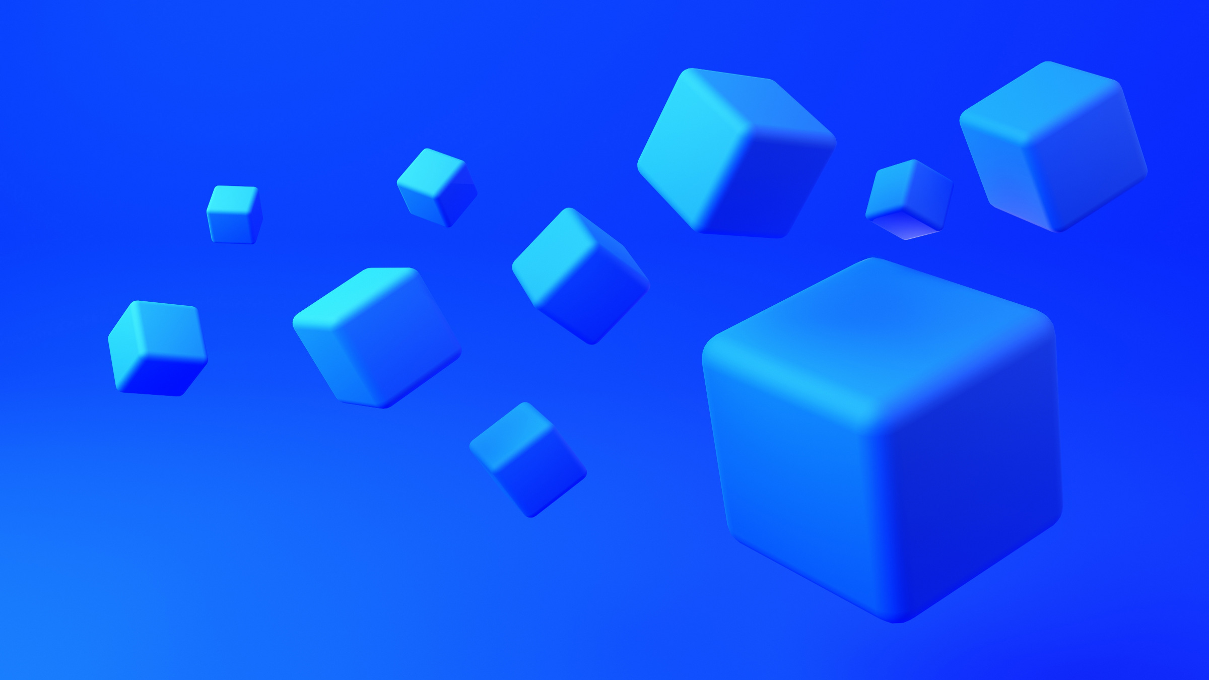 floating cubes, illustration