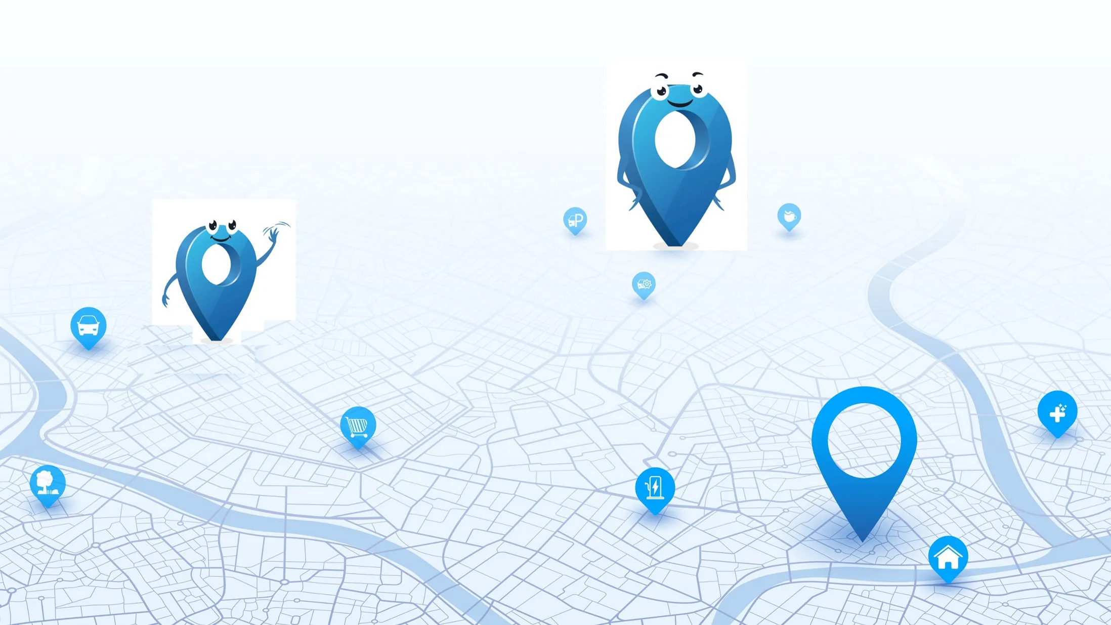 animated location icons, illustration